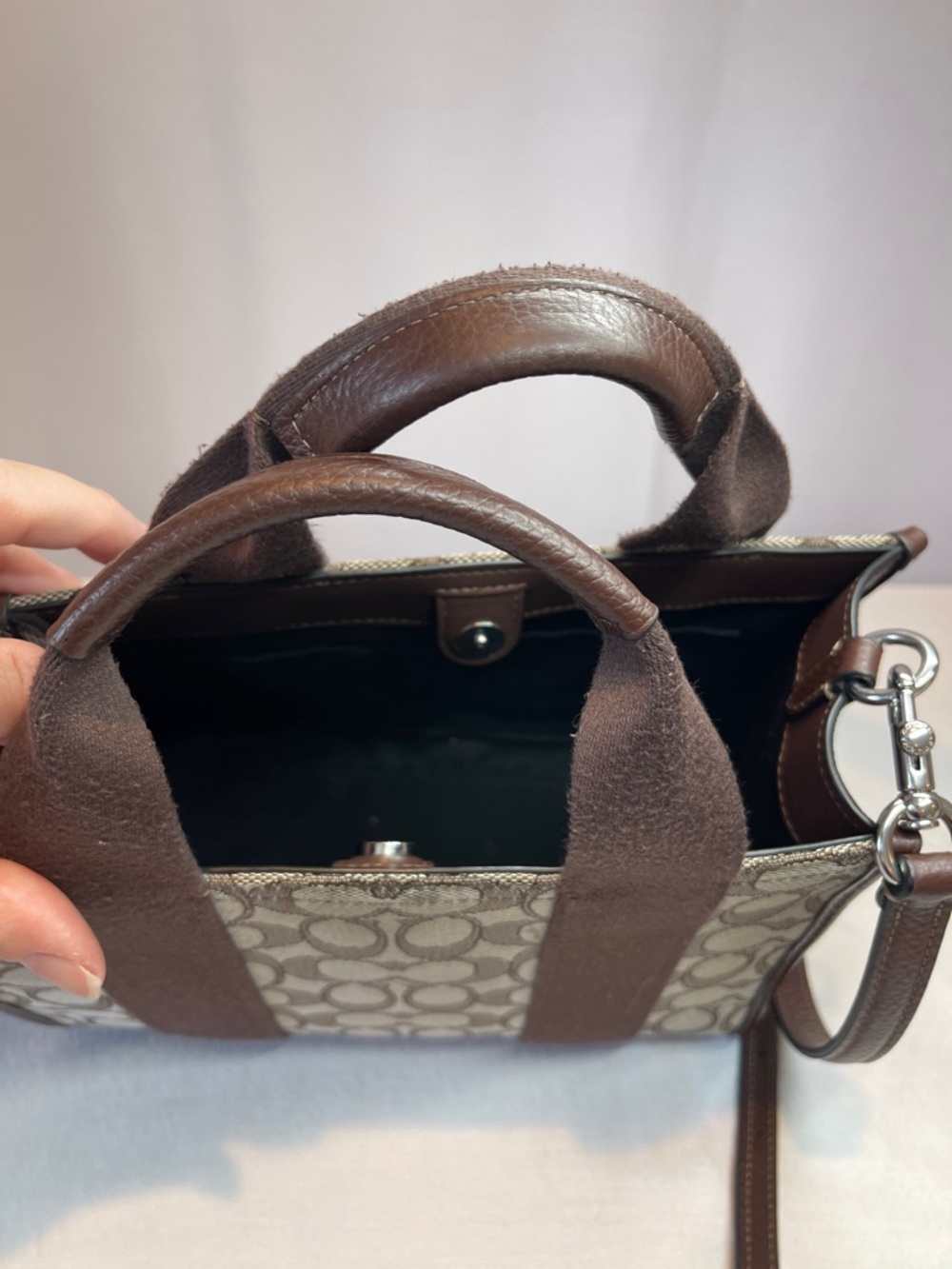 Coach A2578-CAR78 Smith Tote Bag 24 Brown Canvas and Leather - Picture 10 of 13